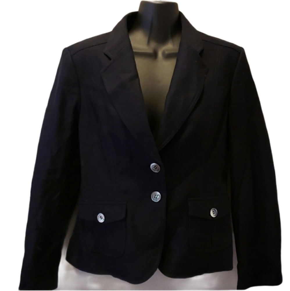 Talbots Fitted Black Blazer